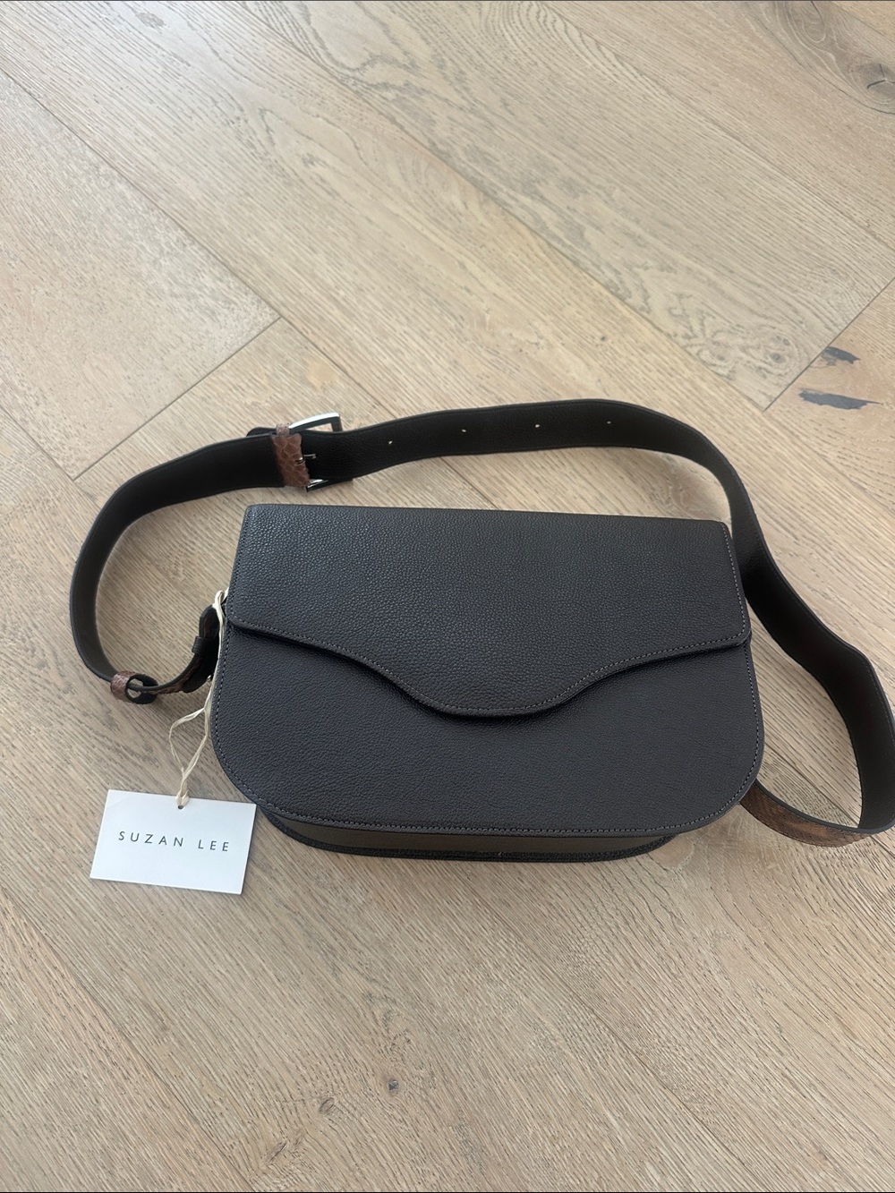 Chocolate Brown Crossbody Saddle Bag